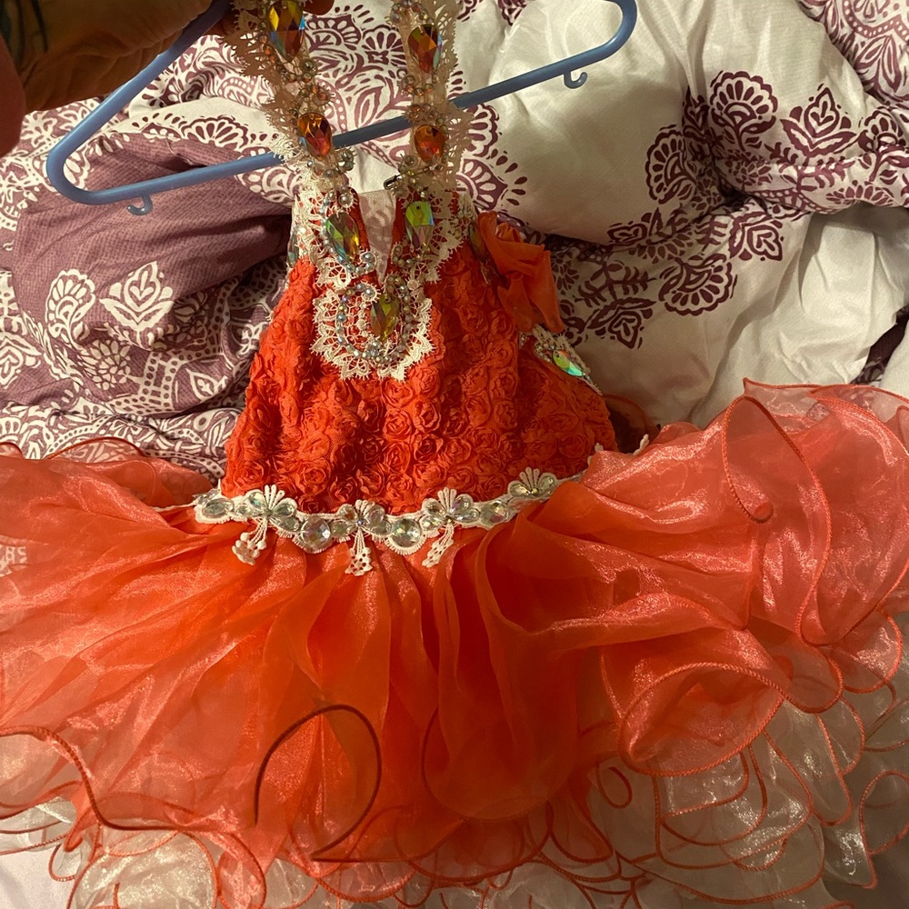 Coral pageant dress 3t